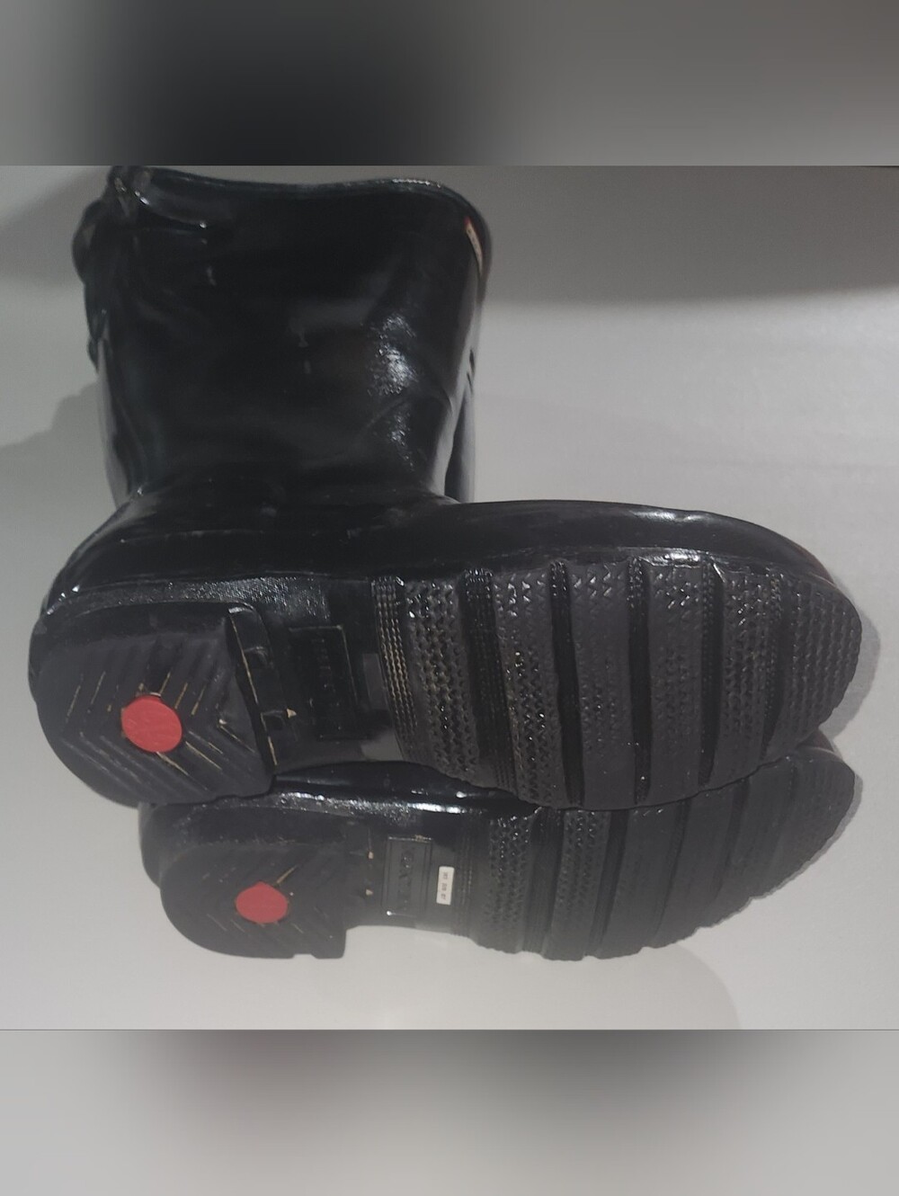 Hunter Women's Black Tall Gloss Rain Boots Size 7 - Picture 12 of 12